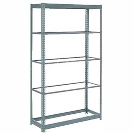 GLOBAL INDUSTRIAL Heavy Duty Shelving 48W x 24D x 96H With 5 Shelves, No Deck, Gray B2297555